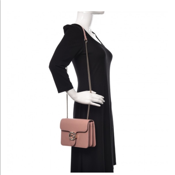 ๐ฏ% Auth Gucci Interlocking GG Crossbody Bag Blue Leather NEW - Picture 9 of 12